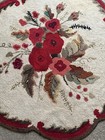 Handmade Crocheted 46    X 46  Rose Rug Flowers Floral Accent Rug