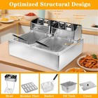 22 8qt Electric Deep Fryer Dual Tank Commercial Restaurant Countertop 5000w