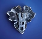 Vtg Antique Art Nouveau Deco Ornate Grape Leaf Dress Clip Brooch 1 5   