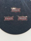 3-vintage Frisco Railroad Hat-lapel Pin tac In Framed Case