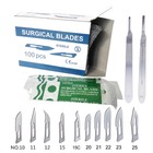 100 Sterile Surgical Blades With Free Scalpel Knife Handle Medical Dental Tools