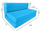 Queen Folding Foam Mattresses  Portable Chair Bed Lounger  6 X 60 X 80 Turquoise