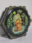 Vintage Hand-painted Lacquer Trinket Box  morozko  Artist Signed Kholui  Russia