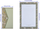 A5 Lined Stationary Paper And Envelopes Set 48 Sheets Cute Letter Writing Paper 