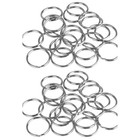 100x Silver Key Ring Split Key Rings 25mm Nickel Plated Loop Metal Key Chain