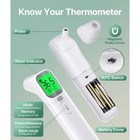 Infrared Thermometer With Fever Alarm For Forehead  In-ear For Adult  Baby  Kids