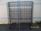 Grid Panel Standup Rack Displays With Shelving  Mobile Gondola Base And Castors