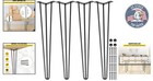 Durable 880 Lbs Hairpin Table Legs 26  - Set Of 4 With Floor Protectors Included