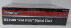 Snap-on Tools Mt2500  red Brick  Digital Clock Collectible Ssx25p106 New Sealed