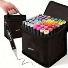 Wuh66-168 Color Dual Tipped Sketch Art Marker Set Double-ended Markers Coloring