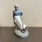 Royal Copenhagen 1936 Girl With Goose  528 Porcelain 7 25  Back Stamp Paper Tag