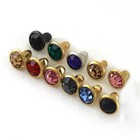100sets Rhinestone Rivets Synthetic Crystal Stud Garment Leathercraft Decoration