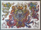 Lot Of 5 2000 Tim Lehi Traditional Vintage Style Tattoo Flash Sheets Dragons