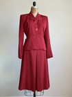 1940s Vintage Red Suit Button As Is M