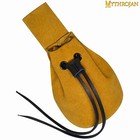 Medieval Suede Leather Pouch Renaissance Drawstring Bag For Jewelry Accessory
