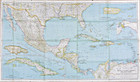     1934-12 December Map Mexico  C  America  West Indies National Geographic Vtg 3