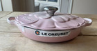 Le Creuset Signature Cast Iron Petal Shallow Casserole 2 25qt Shell Pink  26 New