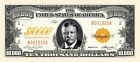 100 -  10 000 00 Ten Thousand Dollar Gold Certificate Novelty Bill Play Money