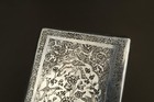Antique Persian Islamic 84 Solid Silver Cigarette Case Repousse Bird Flower