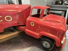 Vtg 1950s Buddy L Texaco Fuel Tanker Truck Pressed Steel Toy Red 24