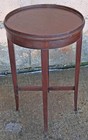 Antique Vintage Old Art Deco Solid Mahogany Wooden Round End Side Accent Table
