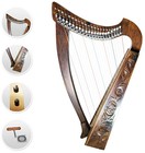 22 String Lever Harp Celtic Irish Harp Solid Wood W  Carry Bag  Strings   Tuning