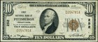 Pittsburgh Pa-pennsylvania  10 1929 T-1 - National Bank Note Ch   252 Fnb Vf 