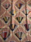 Vintage Hand Quilted Hand Stitched Multicolor Quilt 78 X 94