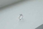 2 40ct Round Cut Real Moissanite Halo Wedding Ring 14k White Gold Plated