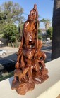 Large Chinese Wooden Carving 19th-20th Century 11 In Sculpture