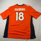 Nike Nfl Jersey Mens Large Orange Denver Broncos Peyton Manning 18 Football