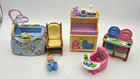 Fisher-price Loving Family Figures   Furniture Doll House Lot Of 21 Pieces