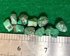 10  Original Navajo Indian Green Turquoise Trade Beads Nuggets Fur Trade 1800 s