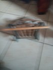 Vintage Mid-century Wood Wheelchair Chair Doll Sized Furniture 11x7x11