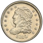 1834 H10c Lm-2 Capped Bust Half Dime Pcgs Au55