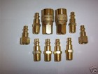 10pc Hi-flo Brass Quick Coupler Air Hose Fitting Plugs