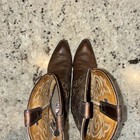 Justin Mens Size 11 D Vintage Brown Leather Cowboy Western Boots 