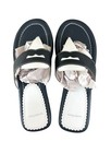 Lands    End Women   s Shoes Blue white Leather Sandals Size 6 5b