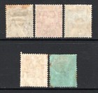  421      Fiji Kevii  1906-12 Set To 1s Sg118-122 M mint