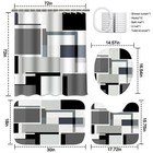 4 Pcs Bathroom Sets With Shower Curtain And Rugsgrey Geometric Bathroom Showe   