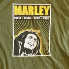 Vintage Zion Rootswear Bob Marley Graphic Tee With Yellow And Black Graphic Of