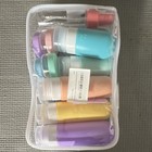 2 Fl Oz Multicolor Plastic Refillable Travel Bottle Set W  Screw-on Lids