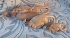 Hand-carved Wooden Hanging Monkeys Holding Dad Mom Baby Hanging Monkey Chain