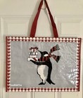 Vera Bradley Market Tote Playful Penguins Gray Eco Shopper Bag Nwt Shopping New