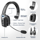 Bluetooth 5 2 Wireless Headset   Microphone Ai Noise Cancelling For Trucker Us