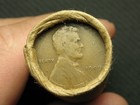     coin Sale     One Old Lincoln Penny Roll 1909 Vdb 1909-p Wheat Cent End Lot  14l