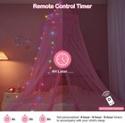 Bed Canopy For Girls With Timer Remote Canopy Bed With Lights Breathable Net