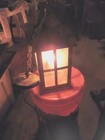 Old Pair Antique 1950 s Copper Hanging Porch Lights 4 1 2lbs Each Base 7  X 7 