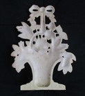 Antique Hubley  189 Cast Iron Door Stop Lillies Of The Valley Flower Basket