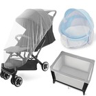 2 Pack Baby Mosquito Net For Stroller   Reusable Bug Net For Playard   White